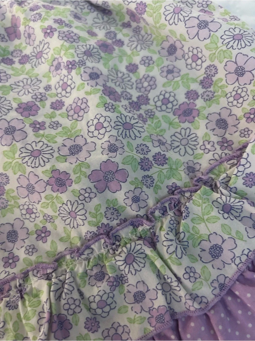 Carter's Lavender & Green Floral Smocked Dress with Ruffle Hem.    Size 24M